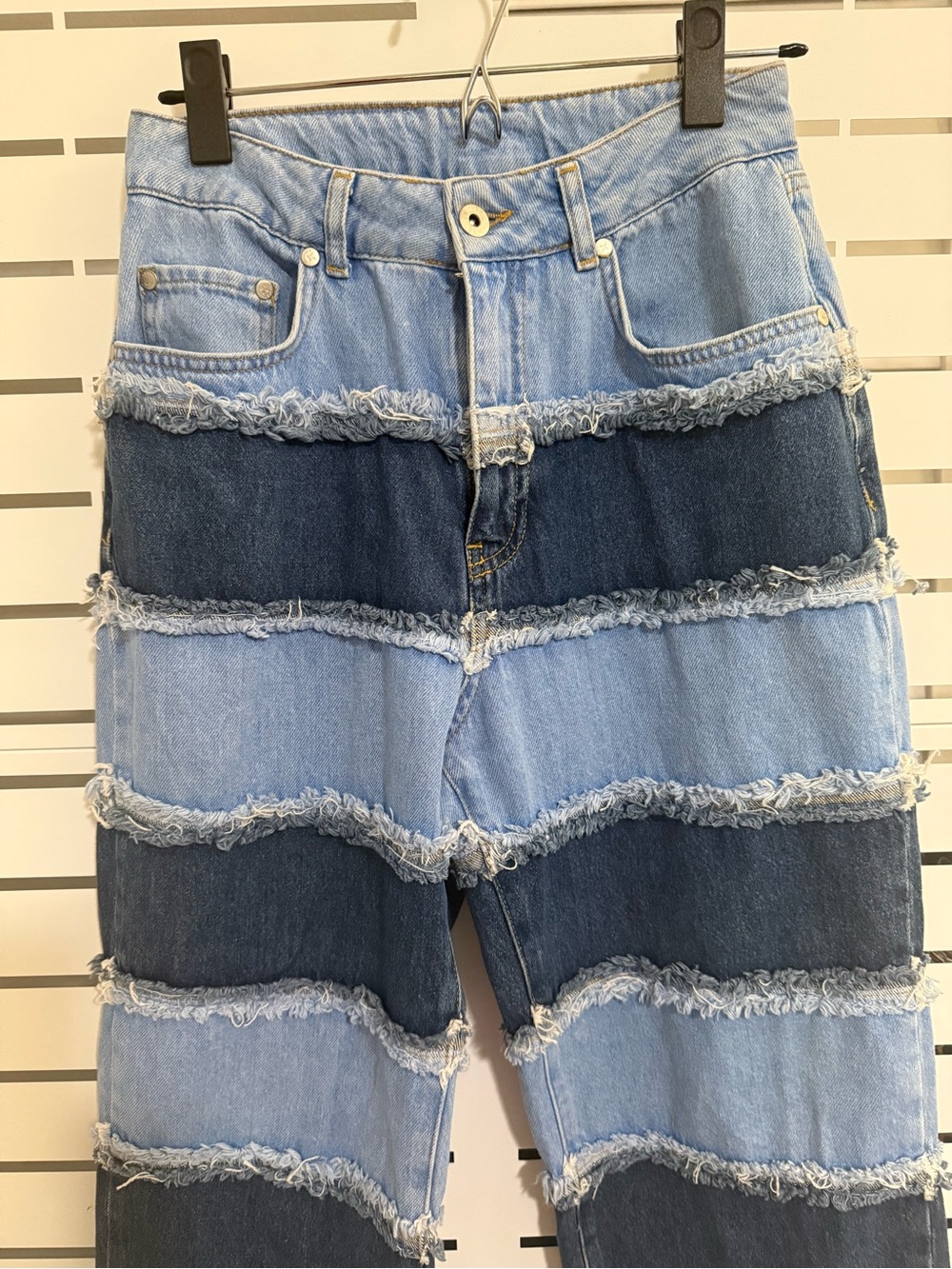 RAGGED Patchwork Two-Tone Blue Women’s Jeans